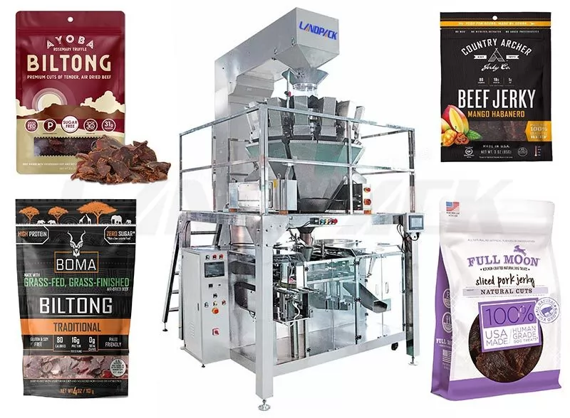 Horizontal Pouch Multihead Weigher Packing Machine For Beef Jerky