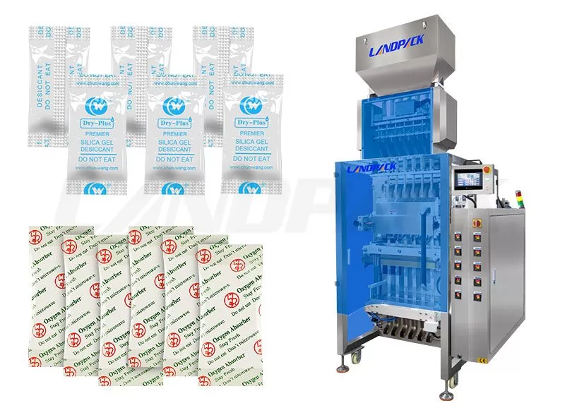 Automatic 6 Lane Desiccant Stick Bags Filling And Packing Machine