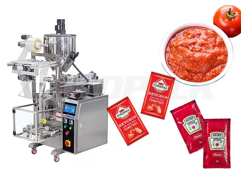 Automatic 50-500ml Ketchup Sachet Liquid Packing Machine
