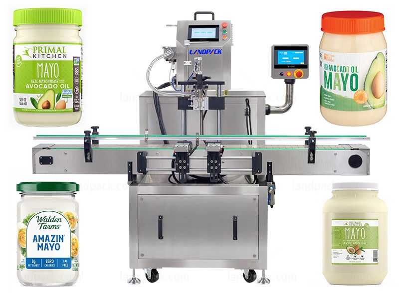High Precision Gear Pump Bottle/Jar Filling Machine For Mayonnaise