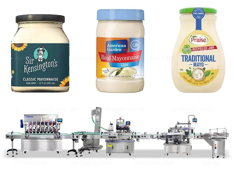 Automatic 8 Heads Pistons Bottle Filling And Capping Machine Project For Mayonnaise