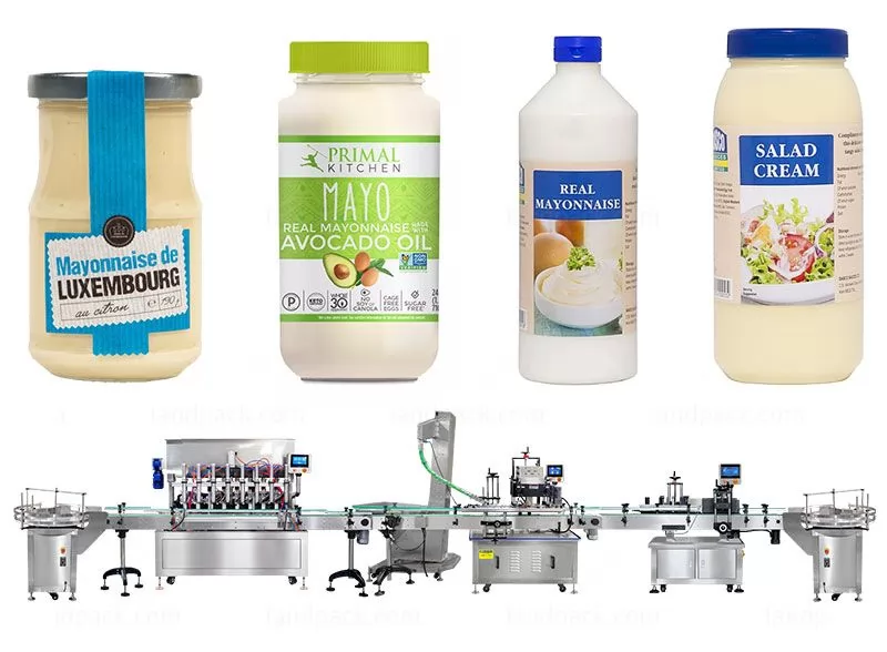 Automatic Mayonnaise Filling Capping And Labeling Machine For Bottle/Jar
