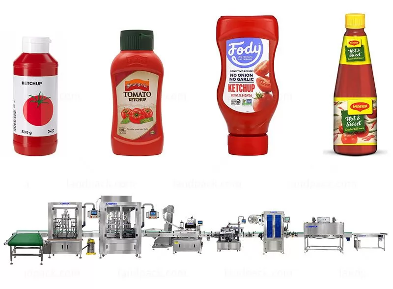 Fully Automatic Bottle/Jar Ketchup Filling And Capping Machine Line Project