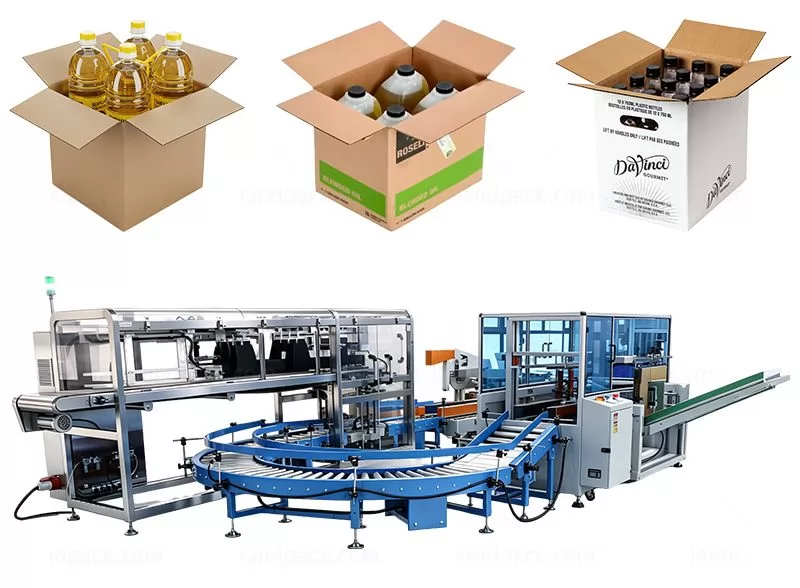 Dropping Typ Automatic Packing Line Case Packer Packaging System For Bottle Can Jar