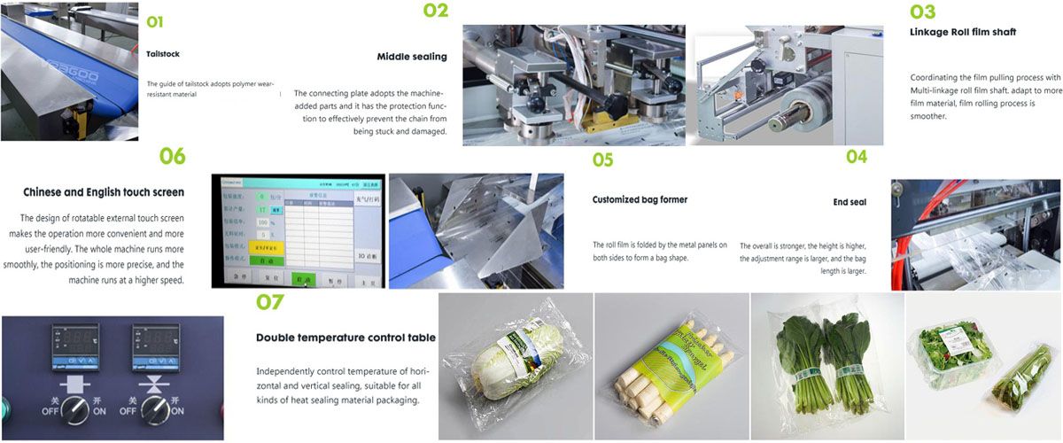 Automatic Fruit/ Vegetable Reciprocating Flow Pack Machine (HFFS) With Three Servo