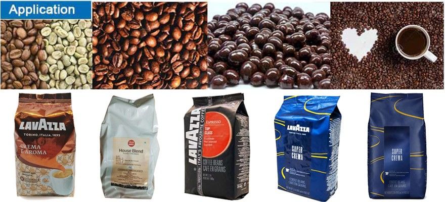 Full Automatic Coffee Bean Pouch Packing Machine with Exhaust Valve