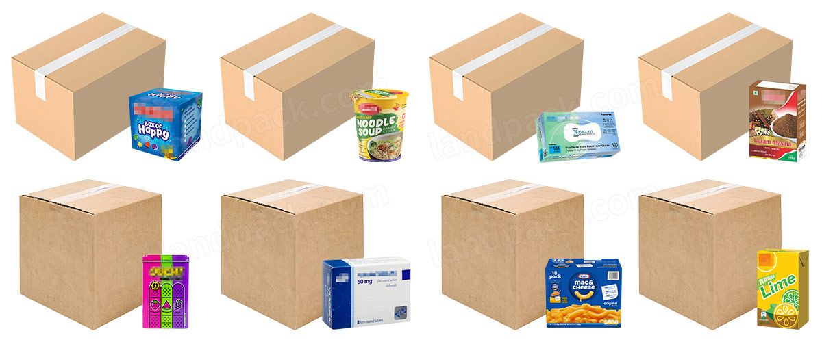 Fully Automatic Box Case Carton Packaging System With Heat Shrink Wrapping Machine Fully Automatic Box Case Carton Packaging System With Heat Shrink Wrapping Machine
